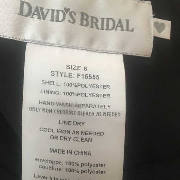 David’s Bridal Bridesmaid Chiffon Dress - Picture 3 of 6
